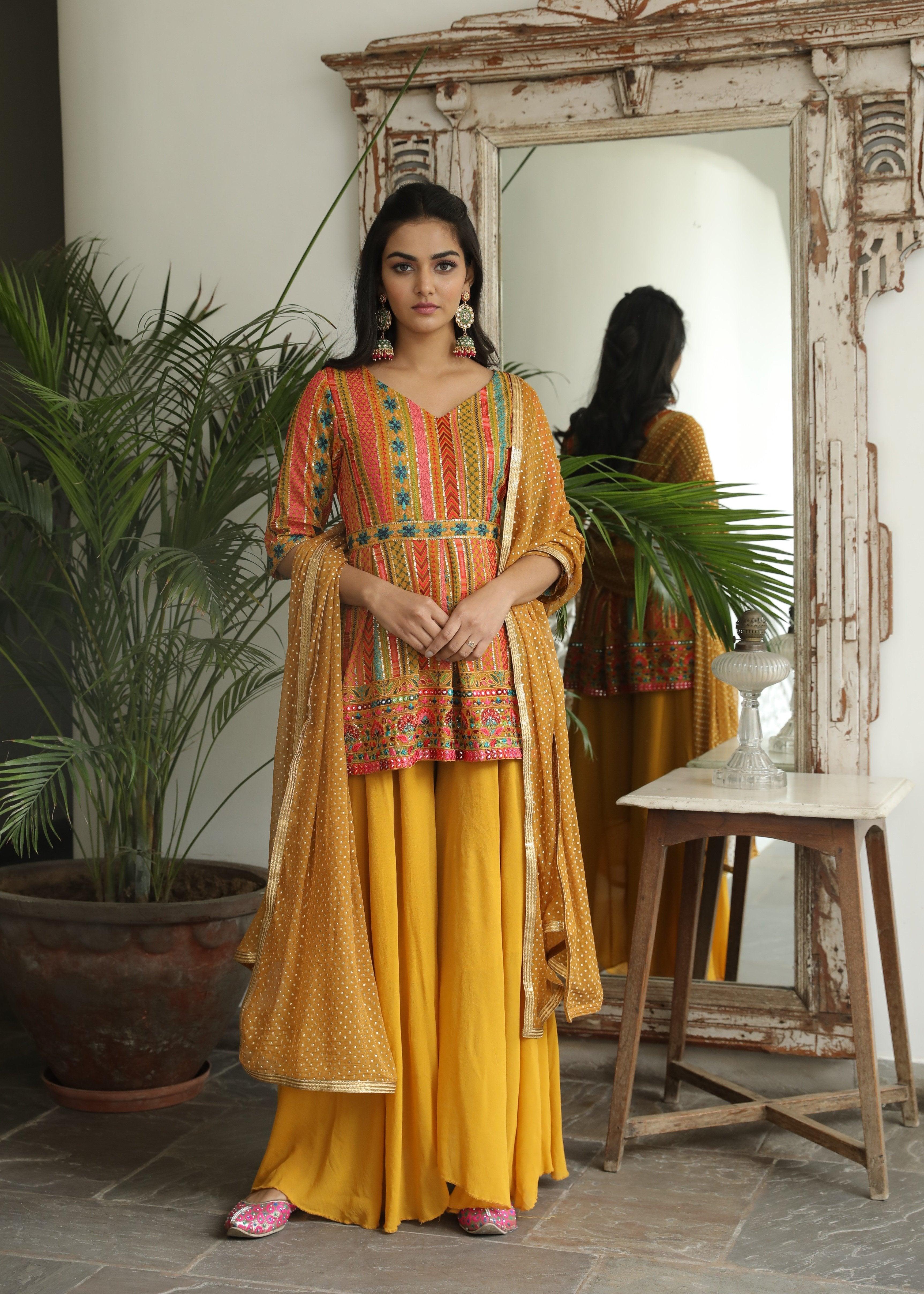 Rufat Peplum Top Wth Flared Palazzo 6985302704230