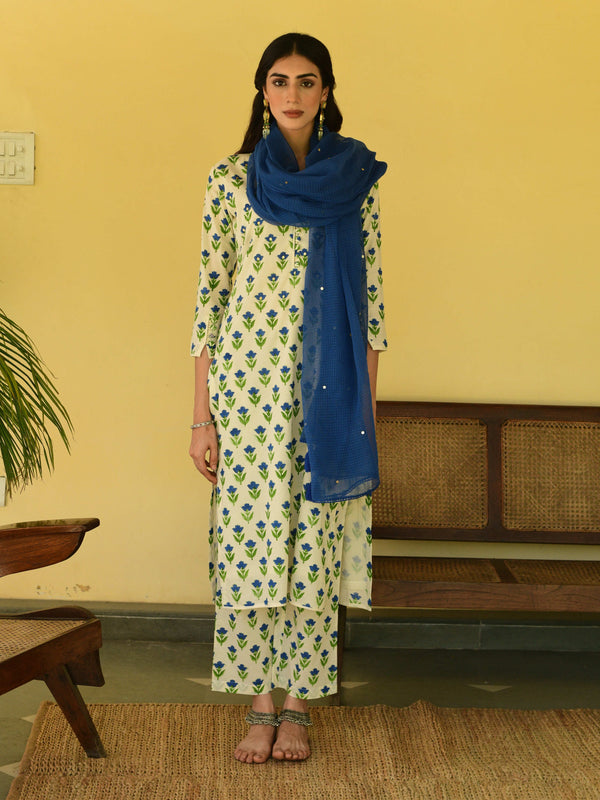 Sukoon blue straight set- set of 3